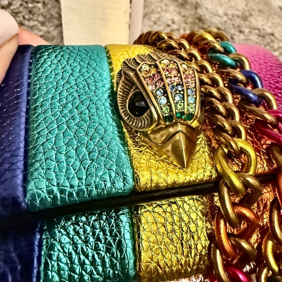 Kurt Geiger Rainbow Metallic Crossbody Bag comes with free designer Jewerly. - Picture 4 of 10